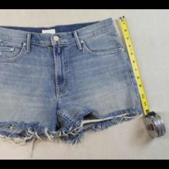 Mother Denim Destroyed Blue Jean Shorts sz 25 - Picture 2 of 2